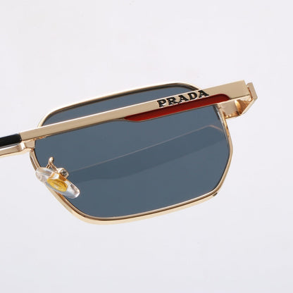 Polarized Sunglasses Metal Polygon Square Frame Sunglasses  9067