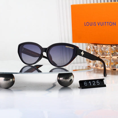 Cat Eye Sunglasses with Patterned Temples (Model 6125)