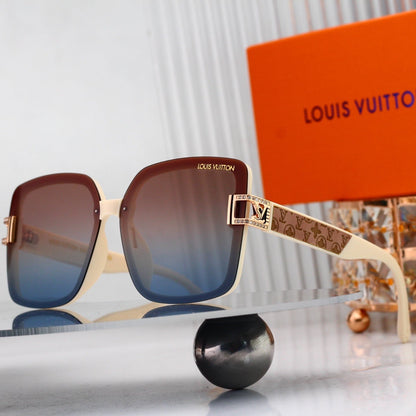 Oversized Sunglasses with Monogram Side Detail  0918