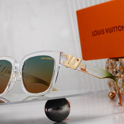 Square Sunglasses with Metal Side Detail  6163