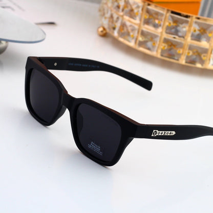 Square Frame Sunglasses with Side Stripe  6115
