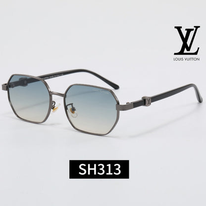 Metal Polygonal Frame Sunglasses SH313