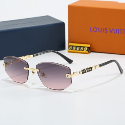 Rimless Polygon Sunglasses with Monogram Details  68089