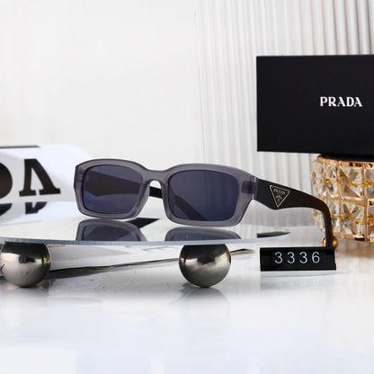 Trendy Metal Frame Polygon Logo Sunglasses 3336