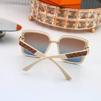 Oversized Sunglasses with Monogram Side Detail  0918