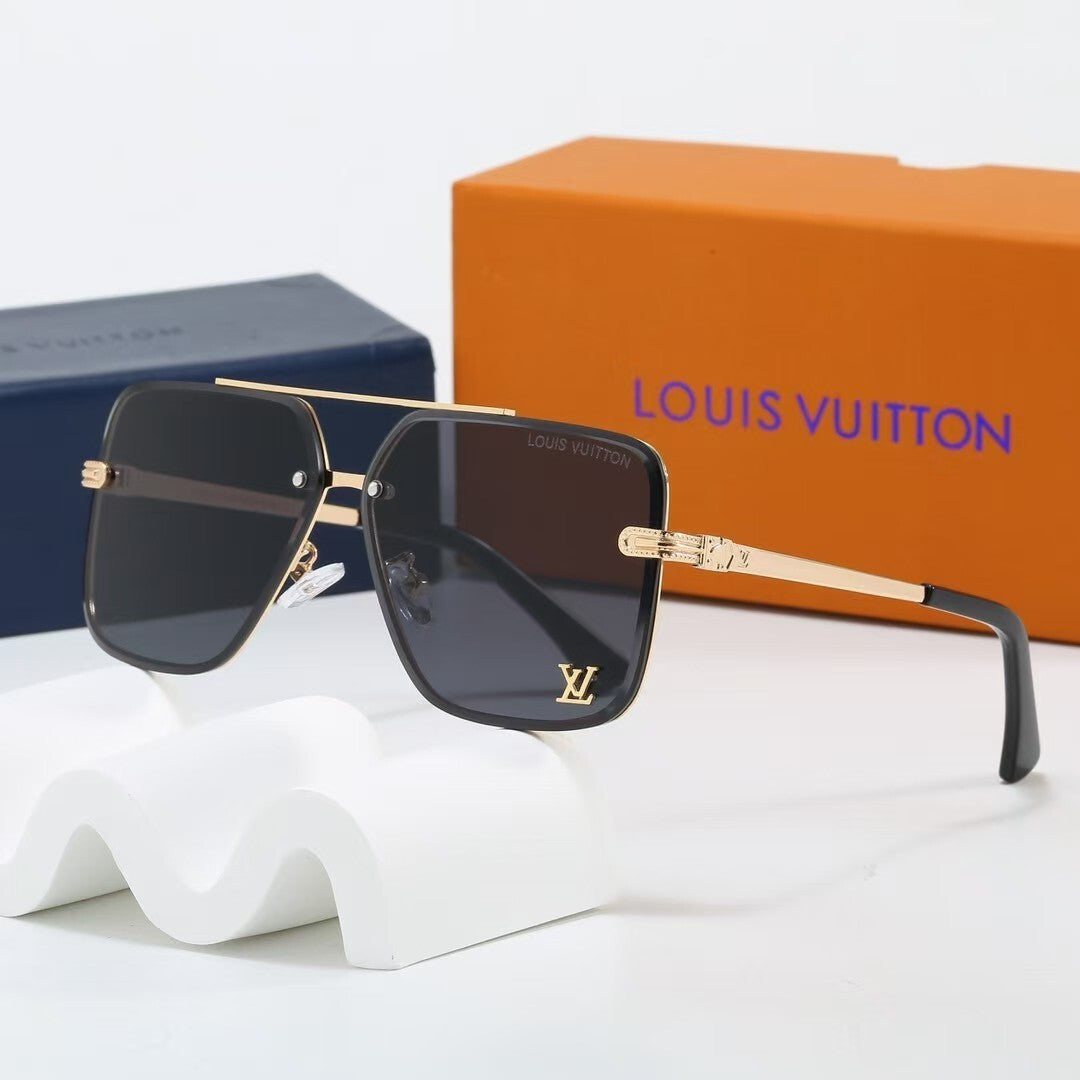 Metal Double Bridge Oversized Sunglasses