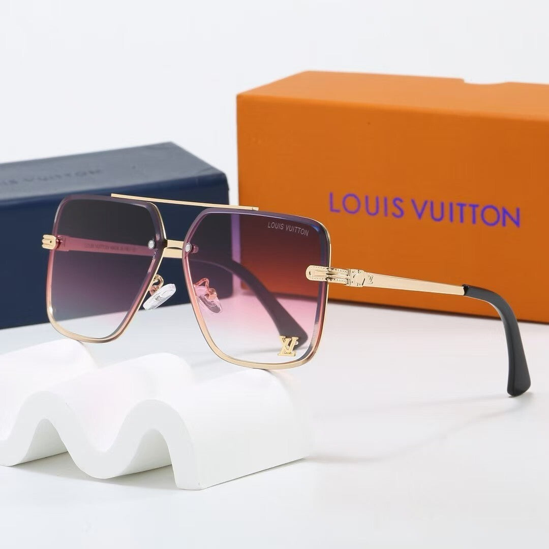 Metal Double Bridge Oversized Sunglasses
