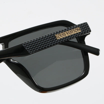 Double Bridge Plaque Square Sunglasses