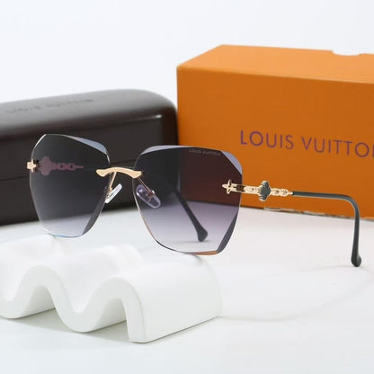 Clover Temple Rimless Polygon Sunglasses