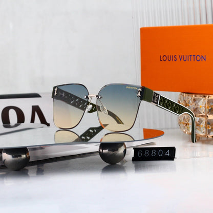Frameless Oversized Sunglasses with Cut-out Star Accents 68804
