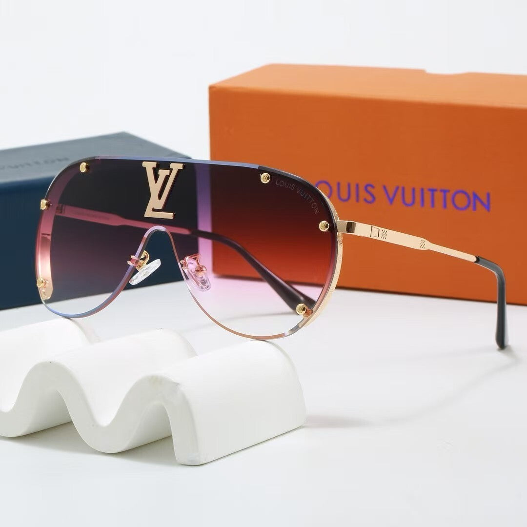 Metal Oversized Shield Sunglasses