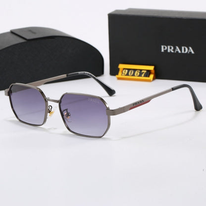 Polarized Sunglasses Metal Polygon Square Frame Sunglasses  9067