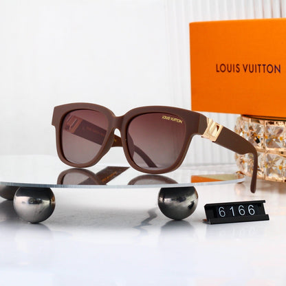 Square Sunglasses with Metal Side Detail  6166