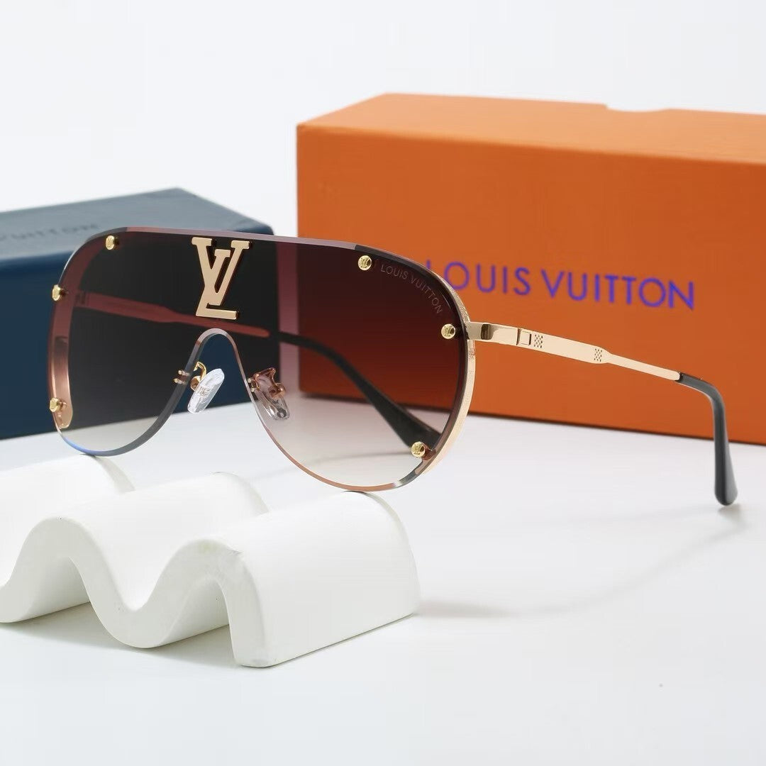 Metal Oversized Shield Sunglasses