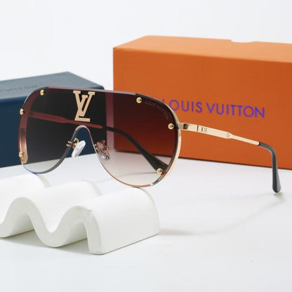 Metal Oversized Shield Sunglasses