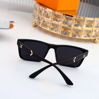 Square Frame Sunglasses with Side Logo 6113